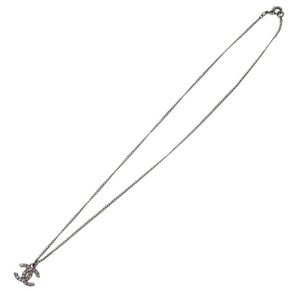 CHANEL Authentic Silver Logo Necklace - Picture 5 of 9